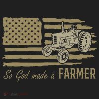 American Flag Tractor So God Made A Farmer Hat thumb 2