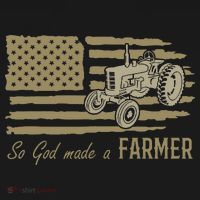 American Flag Tractor So God Made A Farmer Women's T-Shirt thumb 6
