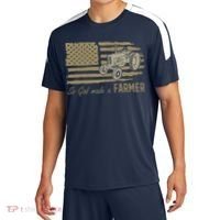 American Flag Tractor So God Made A Farmer Sport-Tek Competitor United Soccer Jersey thumb 0