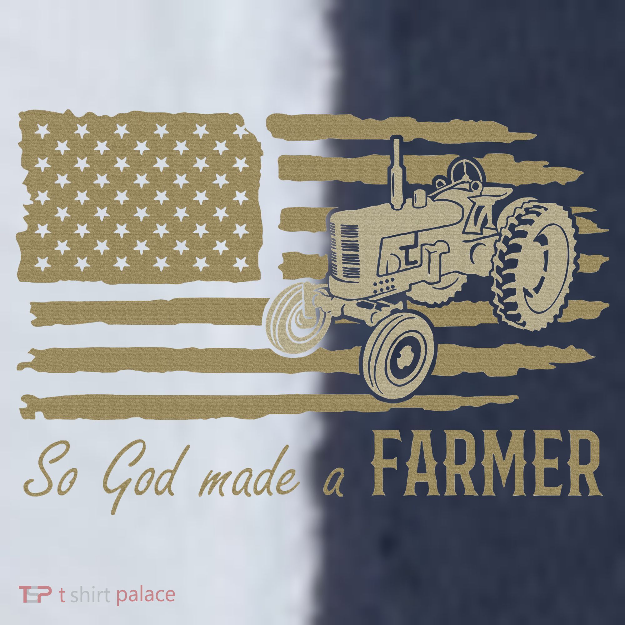 American Flag Tractor So God Made A Farmer Sport-Tek Competitor United Soccer Jersey
