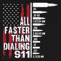 All Faster Than Dialing 911 American Flag Gun Lover Polo thumb 3