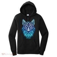 Arctic Fox Tribal Face Ornaments Antarctica Animal Fox Women's Hoodie thumb 0