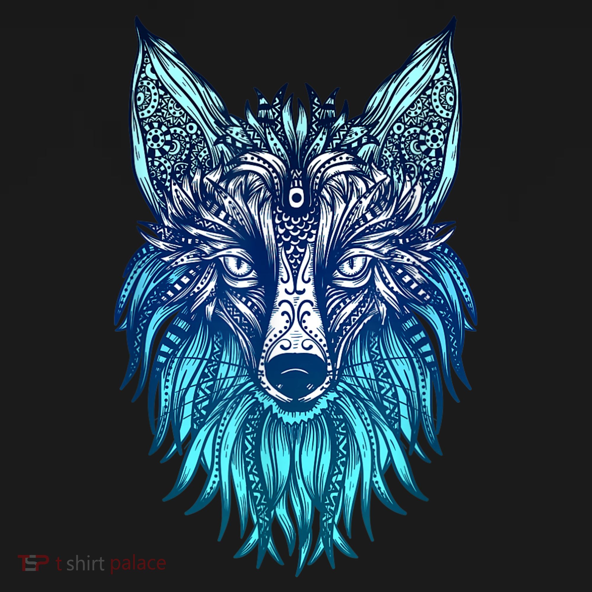 Arctic Fox Tribal Face Ornaments Antarctica Animal Fox Women's Hoodie
