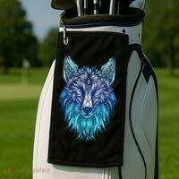 Arctic Fox Tribal Face Ornaments Antarctica Animal Fox Golf Towel thumb 2