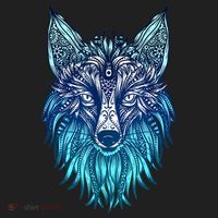 Arctic Fox Tribal Face Ornaments Antarctica Animal Fox Golf Towel thumb 3