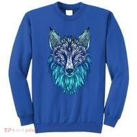 Arctic Fox Tribal Face Ornaments Antarctica Animal Fox Sweatshirt thumb 0