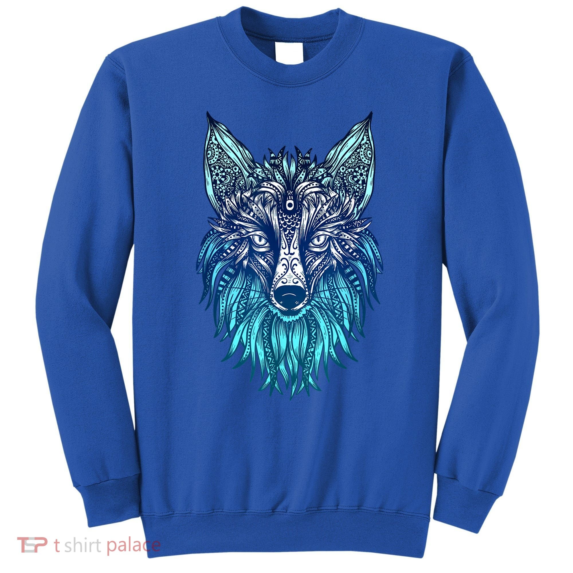 Arctic Fox Tribal Face Ornaments Antarctica Animal Fox Sweatshirt