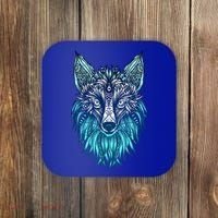 Arctic Fox Tribal Face Ornaments Antarctica Animal Fox Coaster thumb 0