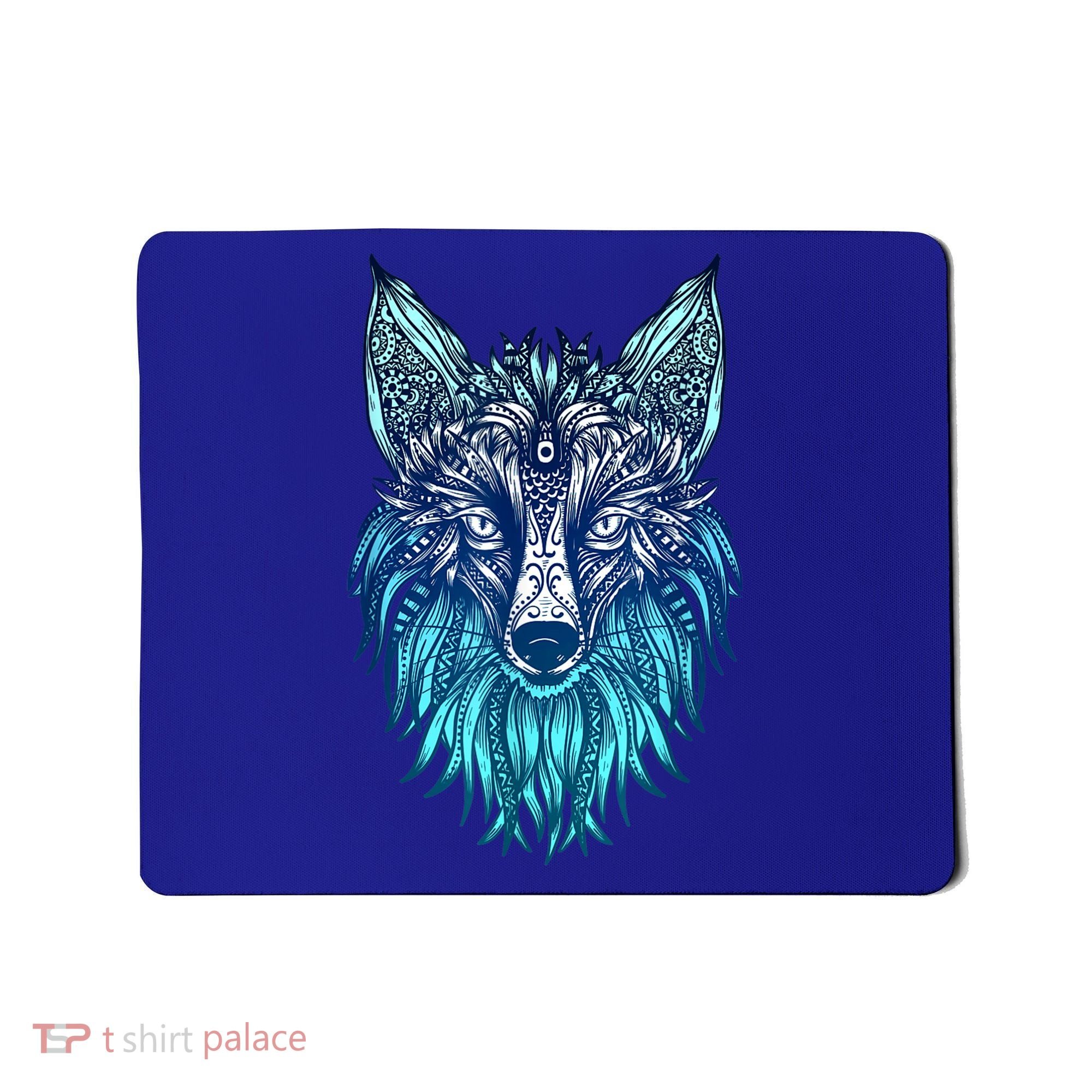Arctic Fox Tribal Face Ornaments Antarctica Animal Fox Mousepad
