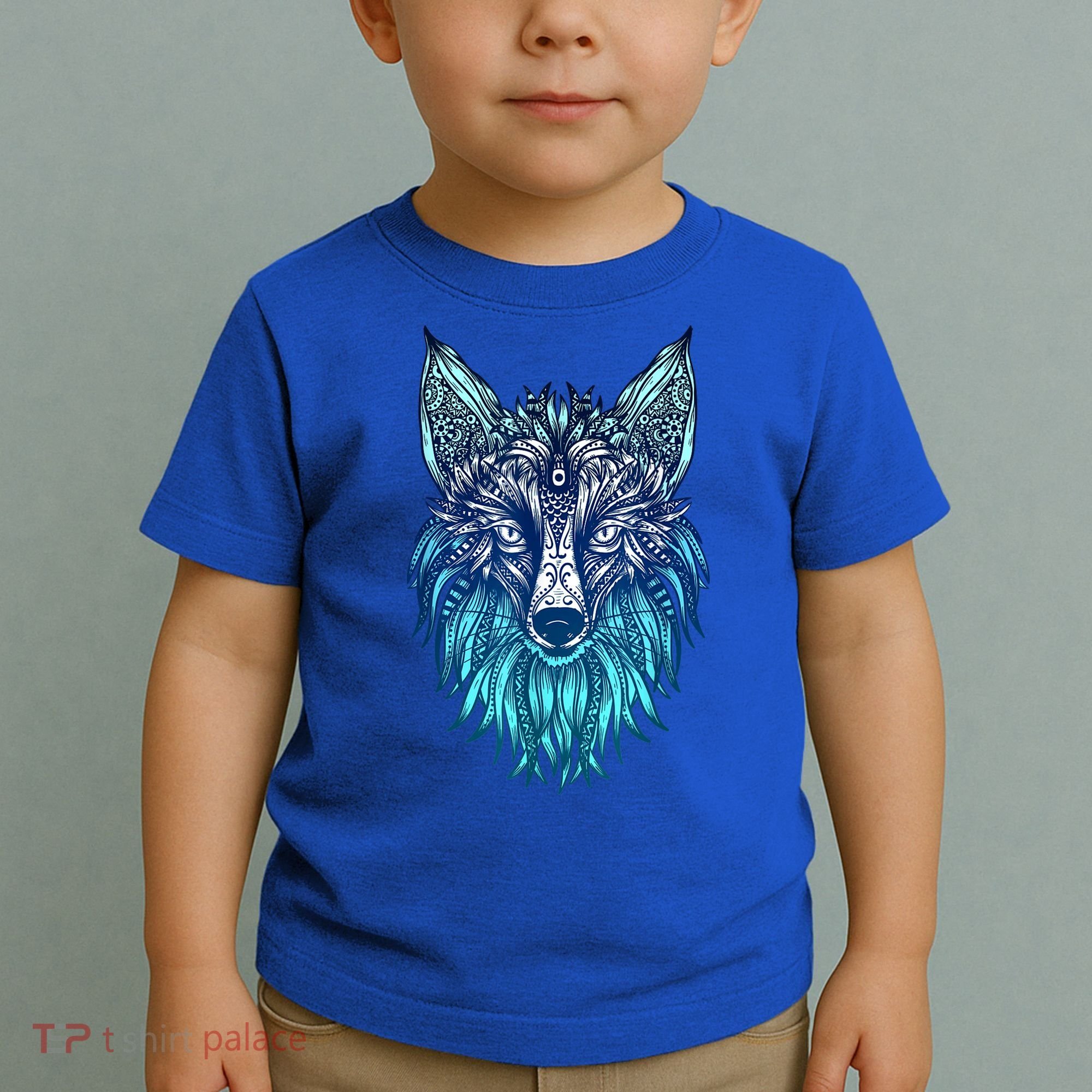 Arctic Fox Tribal Face Ornaments Antarctica Animal Fox Toddler T-Shirt