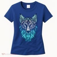 Arctic Fox Tribal Face Ornaments Antarctica Animal Fox Women's T-Shirt thumb 0
