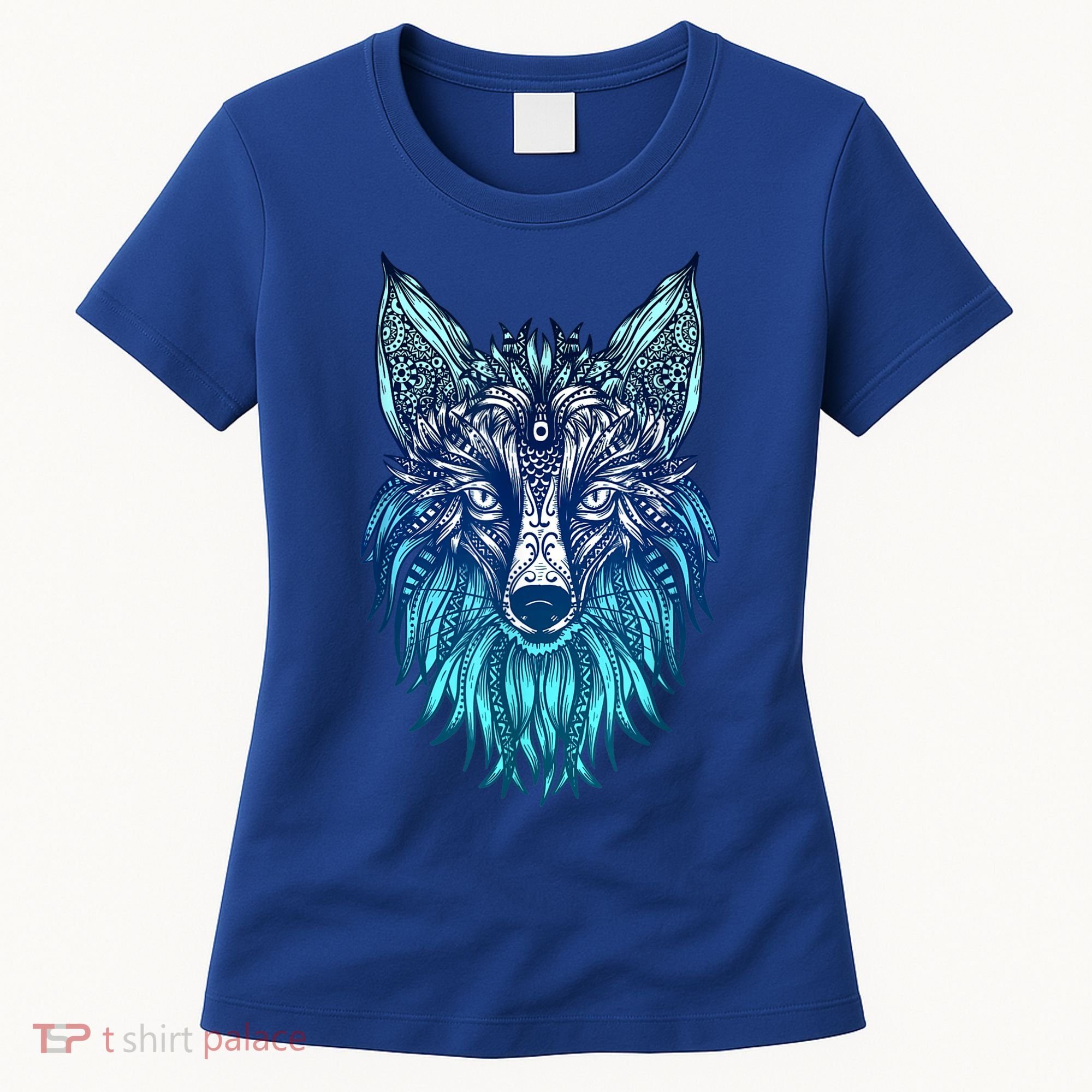 Arctic Fox Tribal Face Ornaments Antarctica Animal Fox Women's T-Shirt