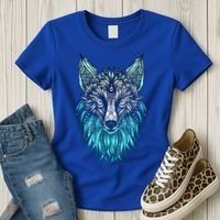 Arctic Fox Tribal Face Ornaments Antarctica Animal Fox Women's T-Shirt thumb 3