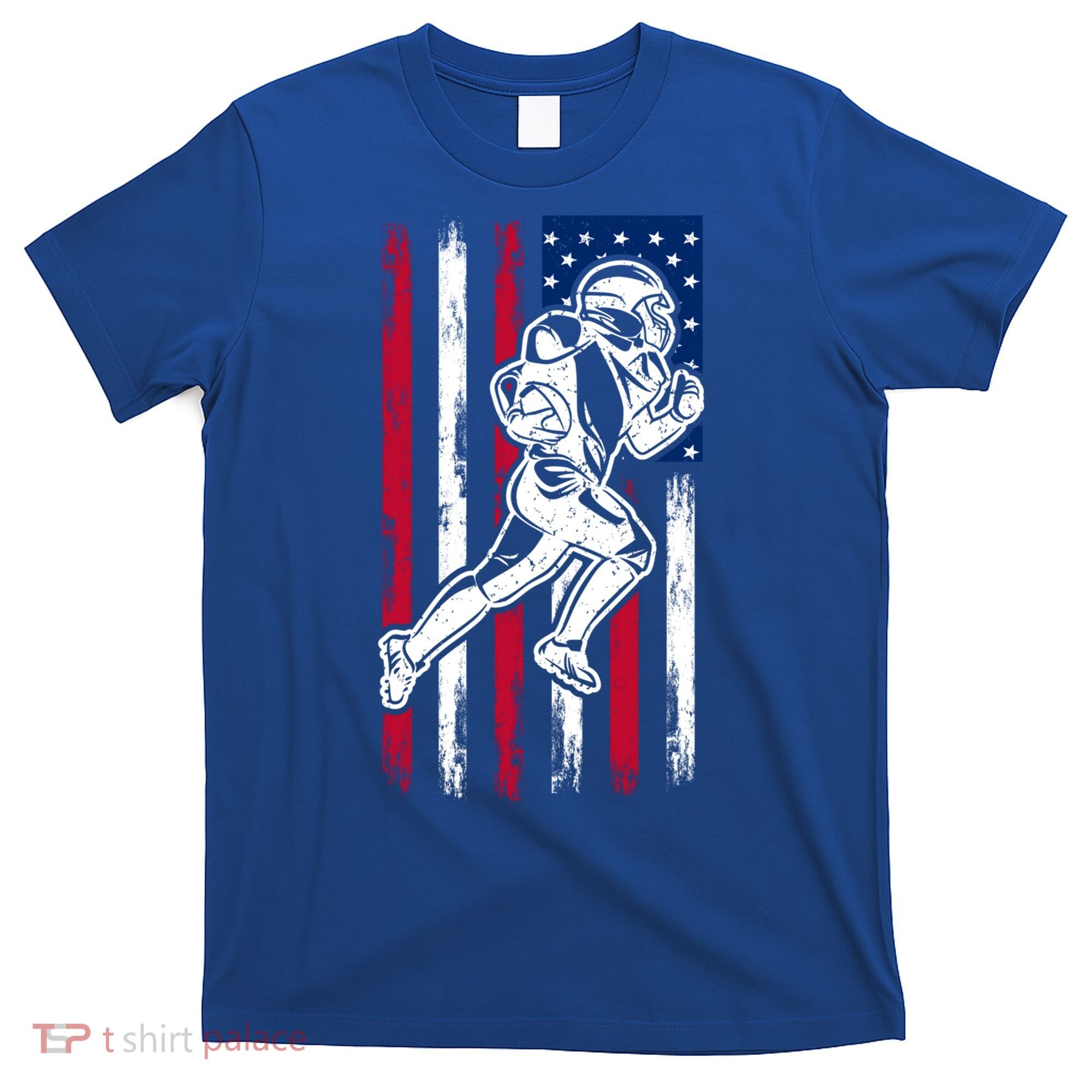 American Football Team Cool Gift Us American Flag Football Gift T-Shirt