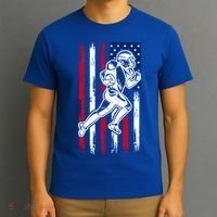 American Football Team Cool Gift Us American Flag Football Gift T-Shirt thumb 3