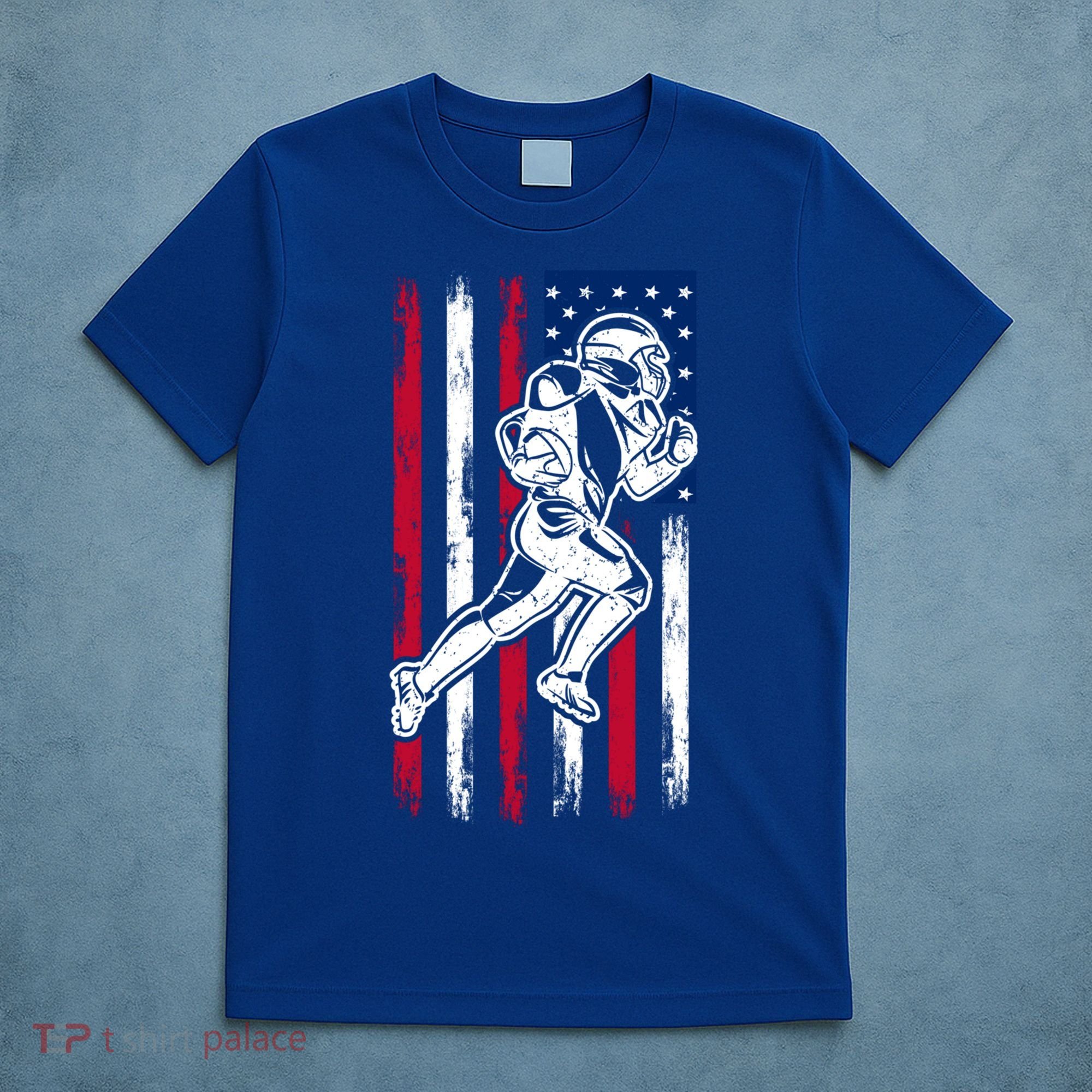 American Football Team Cool Gift Us American Flag Football Gift T-Shirt