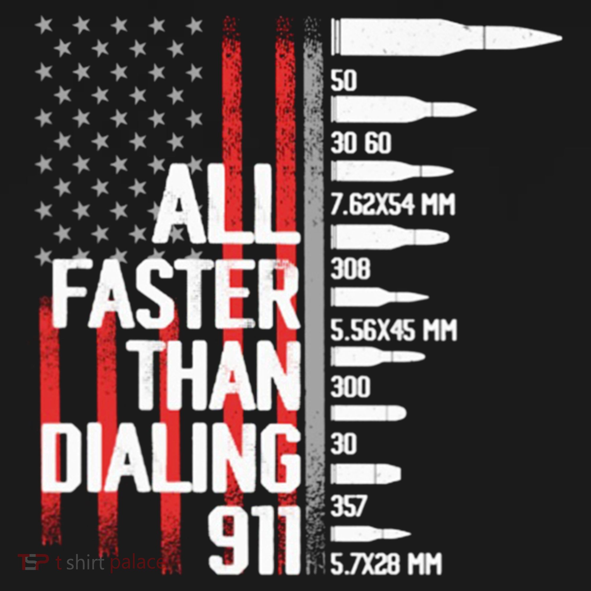All Faster Than Dialing 911 American Flag Funny Gun Owner Gift Ornament
