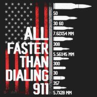 All Faster Than Dialing 911 American Flag Funny Gun Owner Gift Hat thumb 2