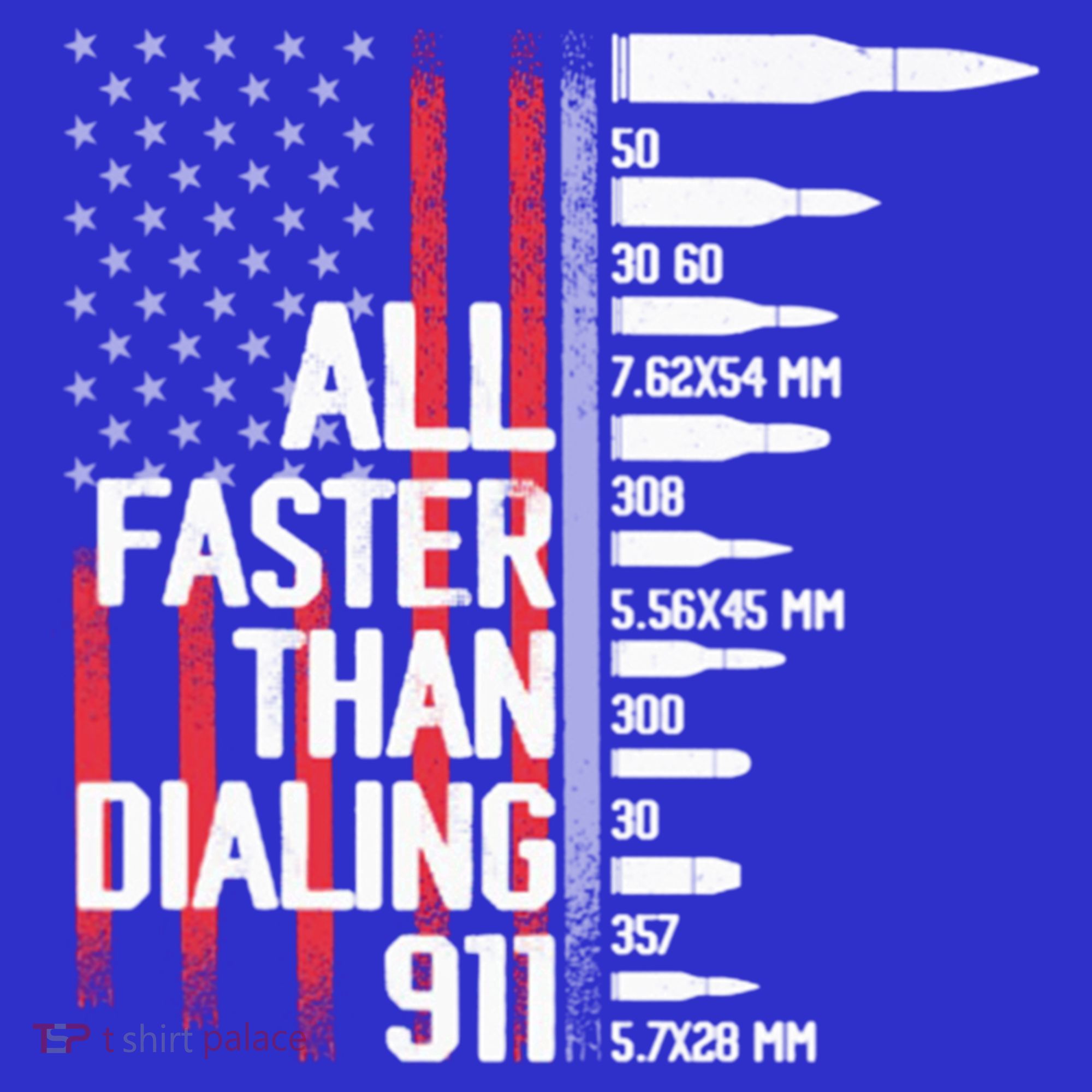 All Faster Than Dialing 911 American Flag Funny Gun Owner Gift Mousepad