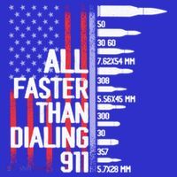 All Faster Than Dialing 911 American Flag Funny Gun Owner Gift Women's Tank Top thumb 5