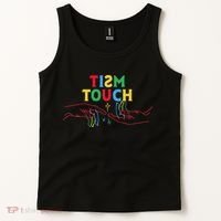 Autism Funny Tism Touch Autistic Meme Autism Awareness Tank Top thumb 2