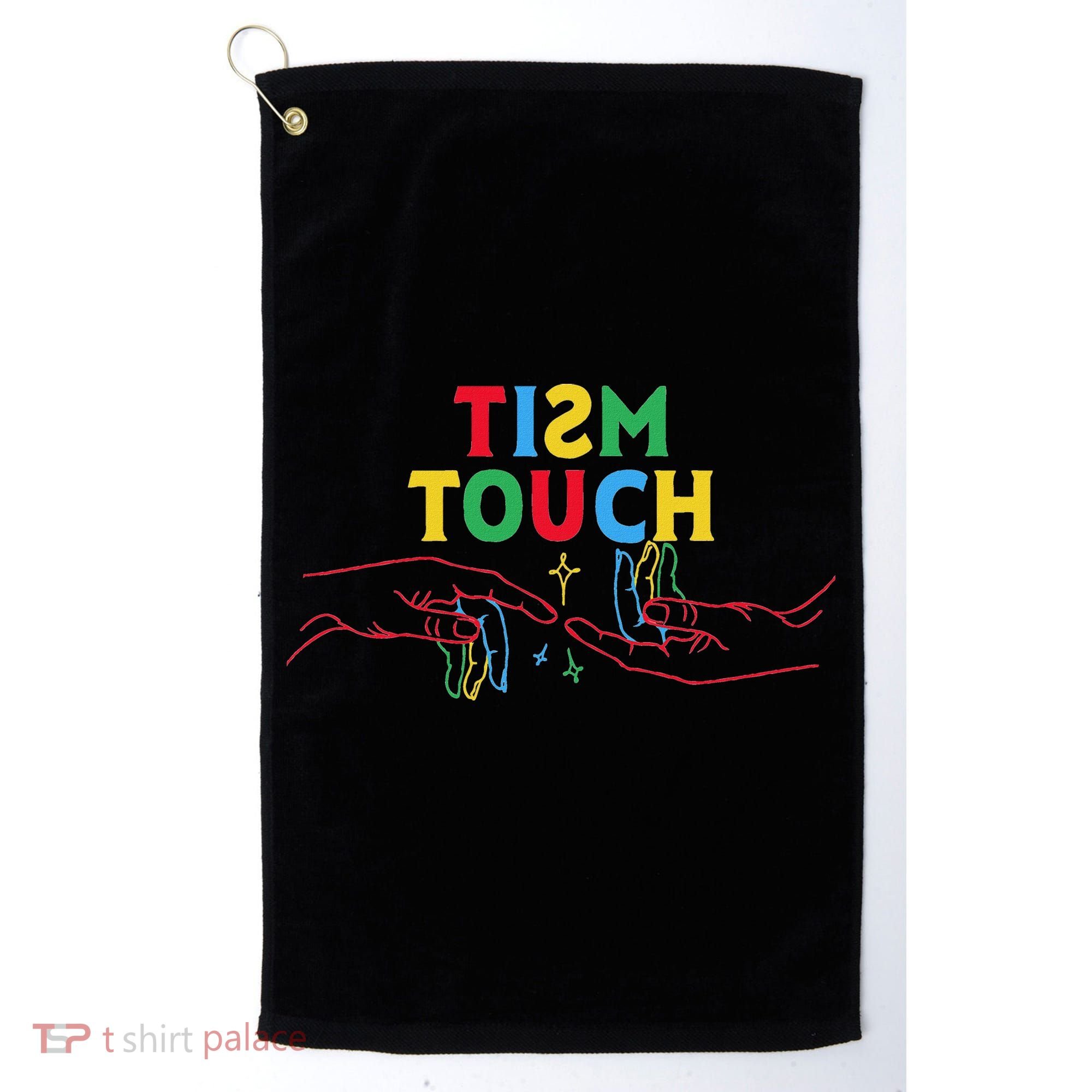 Autism Funny Tism Touch Autistic Meme Autism Awareness Golf Towel