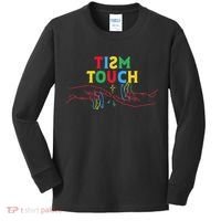 Autism Funny Tism Touch Autistic Meme Autism Awareness Kids Long Sleeve Shirt thumb 0