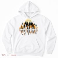 Autumn Forest Trees & Moon Reflection Outdoor Nature Lover Long Sleeve  Hoodie thumb 0