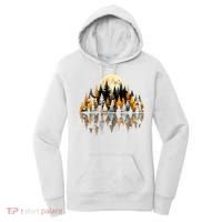 Autumn Forest Trees & Moon Reflection Outdoor Nature Lover Long Sleeve  Women's Hoodie thumb 0