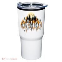 Autumn Forest Trees & Moon Reflection Outdoor Nature Lover Long Sleeve  Tumbler thumb 0