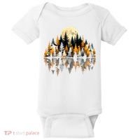 Autumn Forest Trees & Moon Reflection Outdoor Nature Lover Long Sleeve  Baby Bodysuit thumb 0