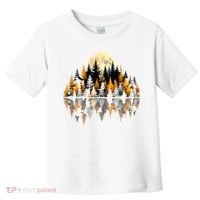 Autumn Forest Trees & Moon Reflection Outdoor Nature Lover Long Sleeve  Toddler T-Shirt thumb 0