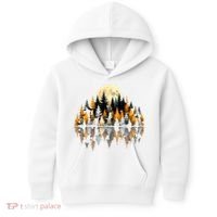 Autumn Forest Trees & Moon Reflection Outdoor Nature Lover Long Sleeve  Kids Hoodie thumb 0