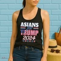 Asians For Trump Pro Trump 2024 Election Trump Supporter Women's Tank Top thumb 2