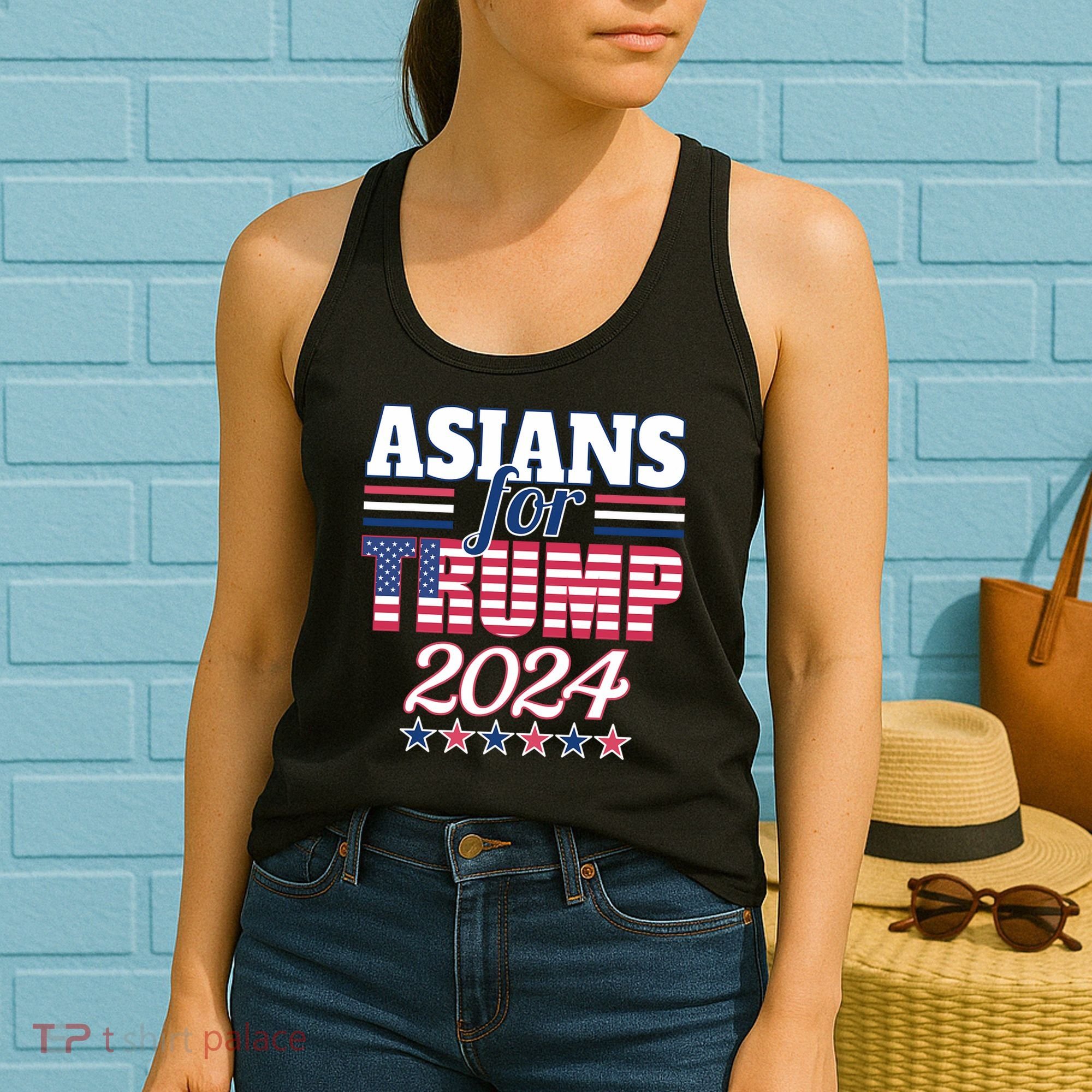 Asians For Trump Pro Trump 2024 Election Trump Supporter Women's Tank Top