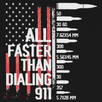All Faster Than Dialing 911 American Flag Funny Gun Owner Women's Hoodie thumb 2