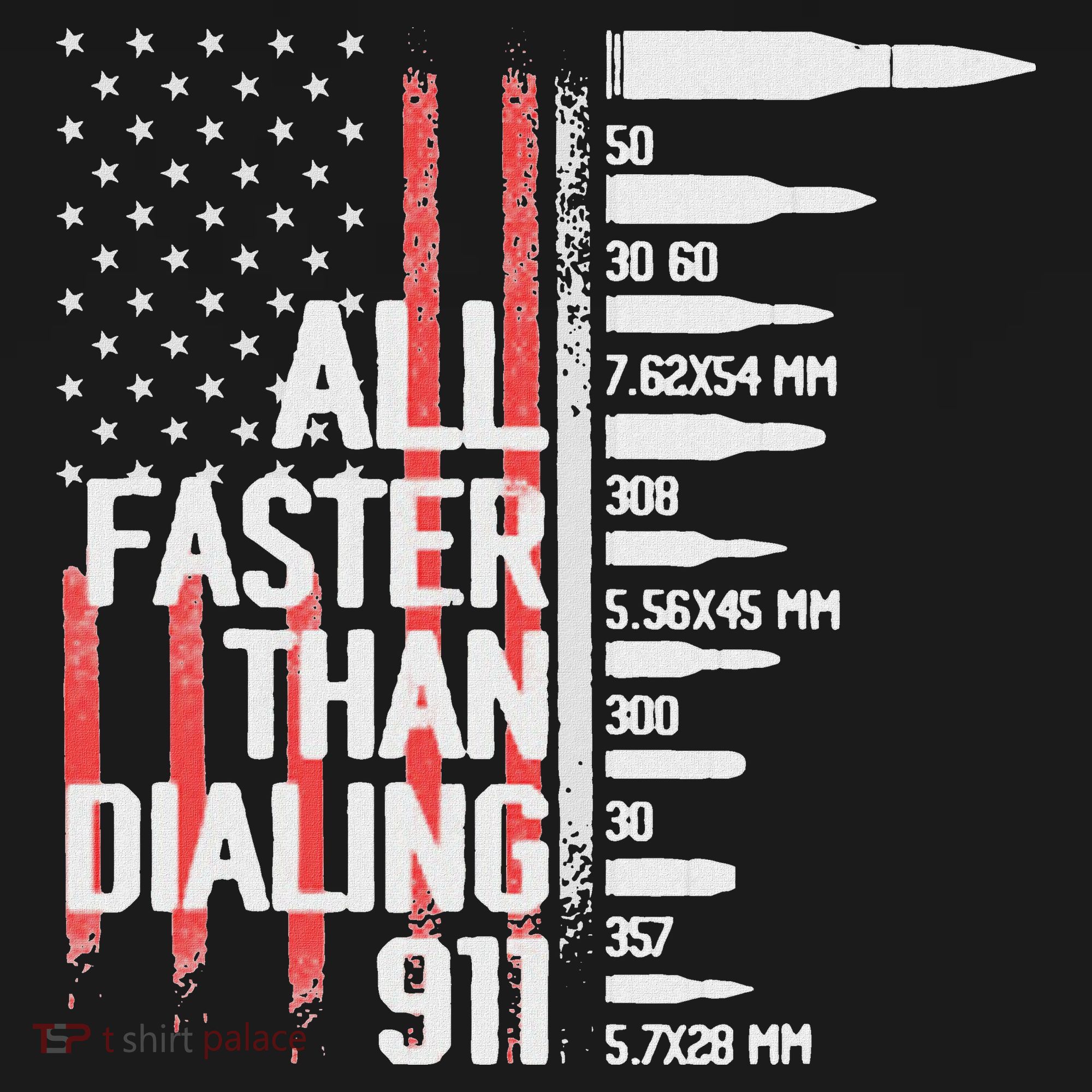 All Faster Than Dialing 911 American Flag Funny Gun Owner Ornament