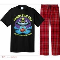 Aliens Fish Too We Just Use Tractor Beams Funny Fishing Pajama Set thumb 0