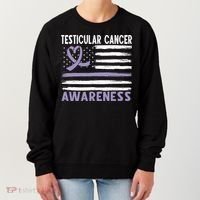 American Flag Testicular Cancer Awareness Women's Sweatshirt thumb 0