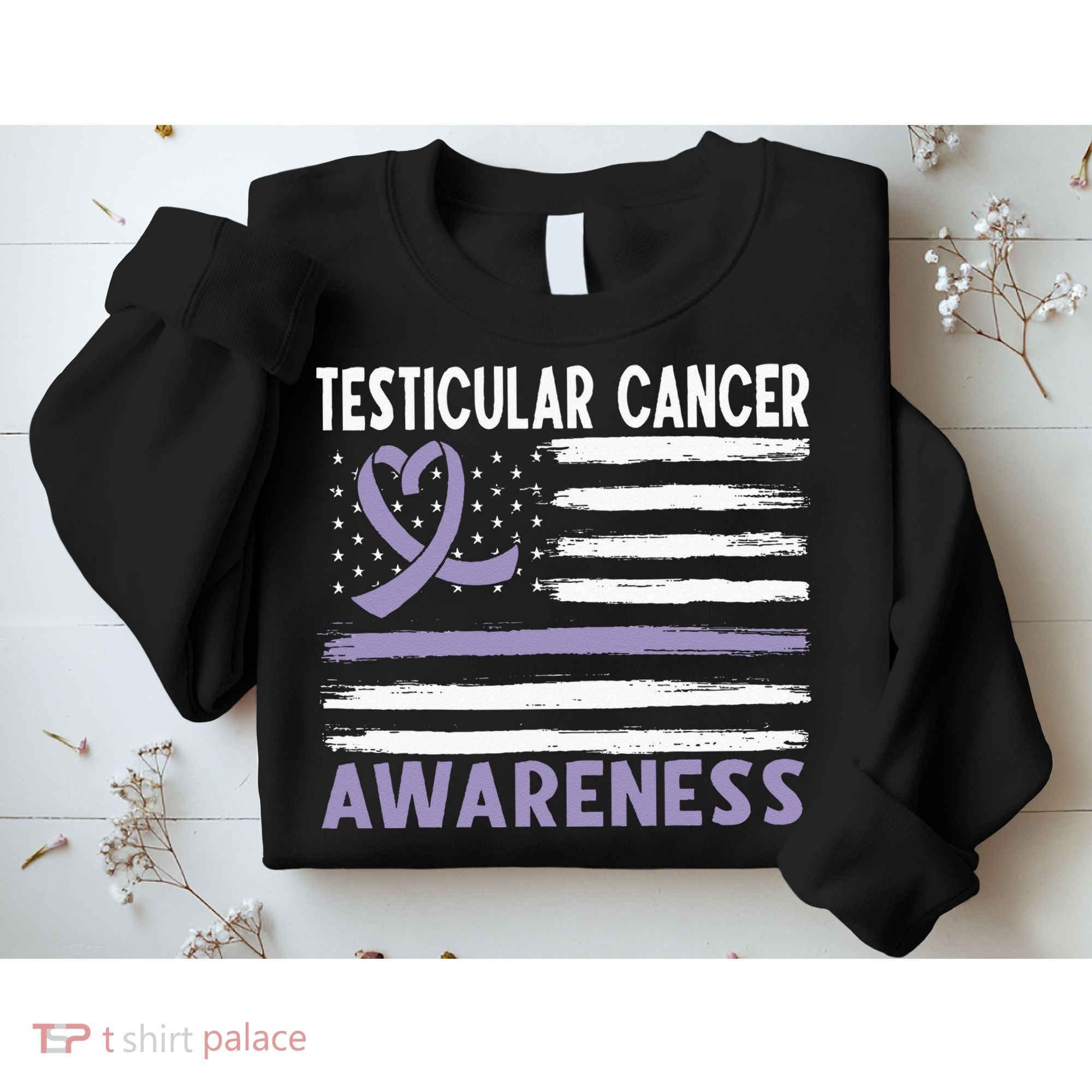 American Flag Testicular Cancer Awareness Sweatshirt