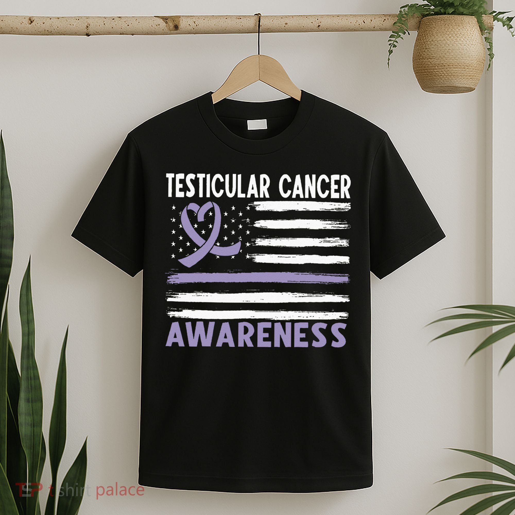 American Flag Testicular Cancer Awareness T-Shirt