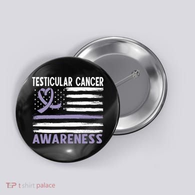 American Flag Testicular Cancer Awareness Button