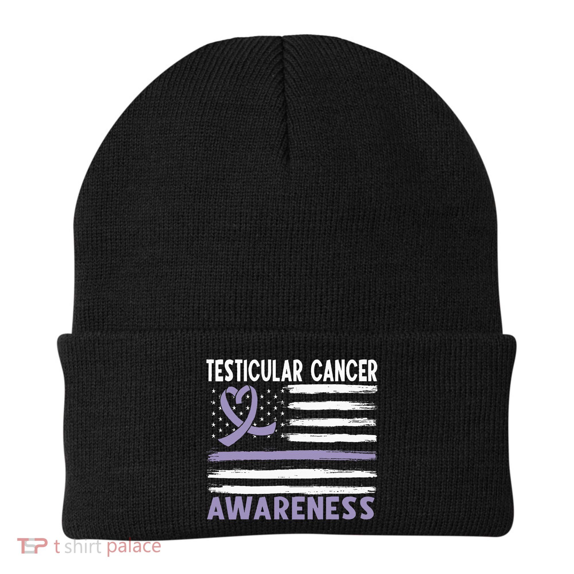 American Flag Testicular Cancer Awareness Beanie
