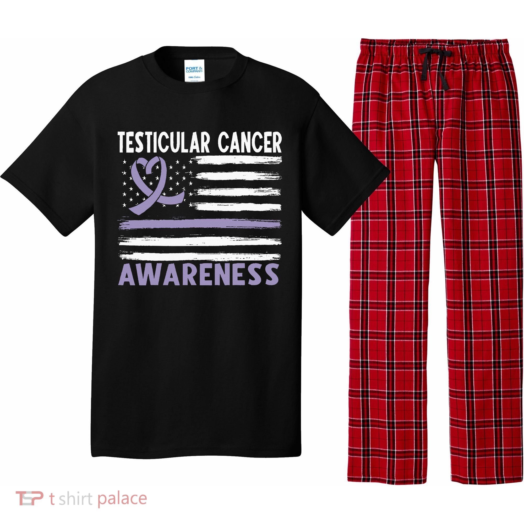 American Flag Testicular Cancer Awareness Pajama Set