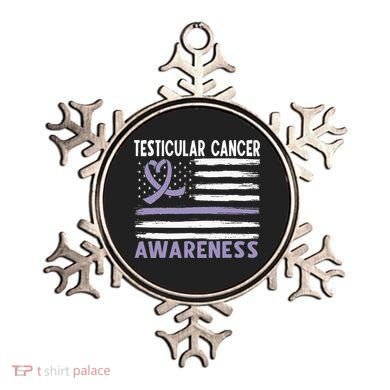 American Flag Testicular Cancer Awareness Ornament