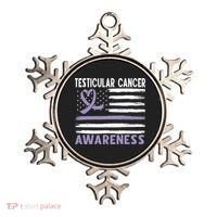 American Flag Testicular Cancer Awareness Ornament thumb 0