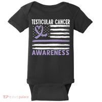 American Flag Testicular Cancer Awareness Baby Bodysuit thumb 0