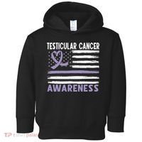 American Flag Testicular Cancer Awareness Toddler Hoodie thumb 0