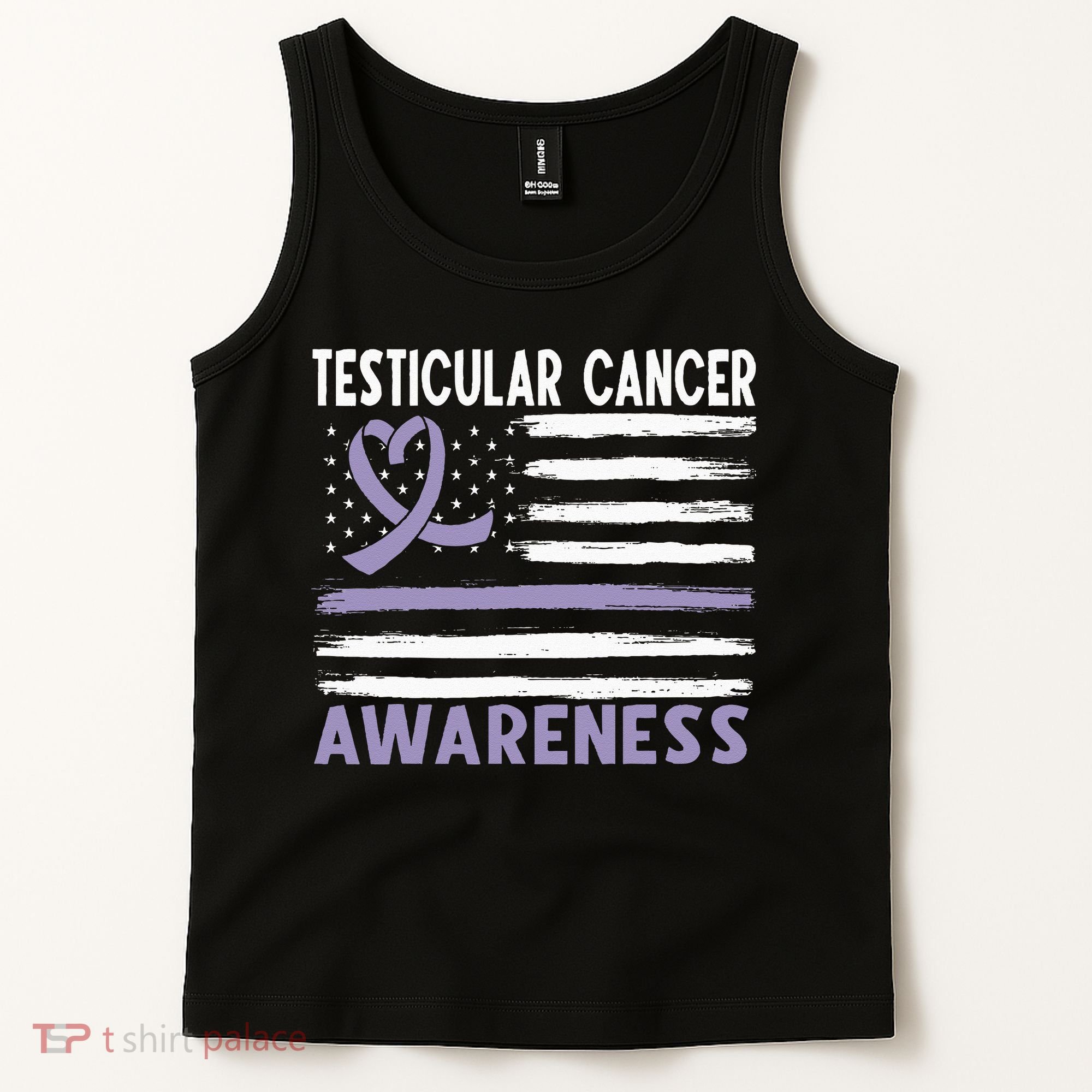 American Flag Testicular Cancer Awareness Tank Top