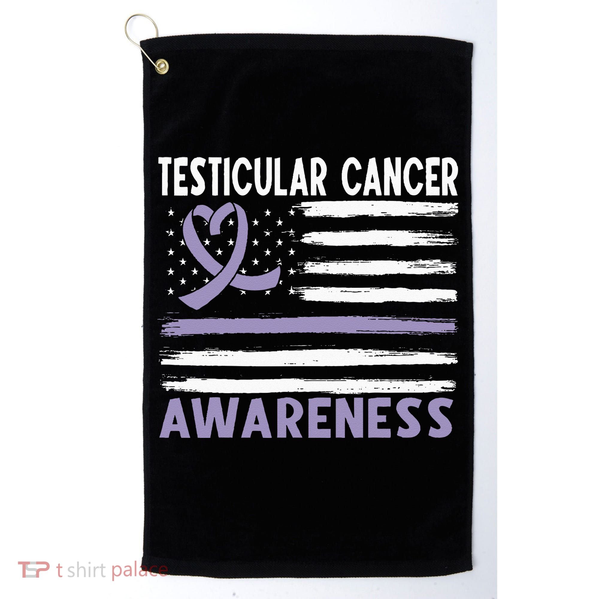 American Flag Testicular Cancer Awareness Golf Towel